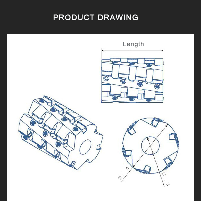 Сменная режущая головка Sprial, винтовая режущая головка, аксессуары для деревообрабатывающего оборудования